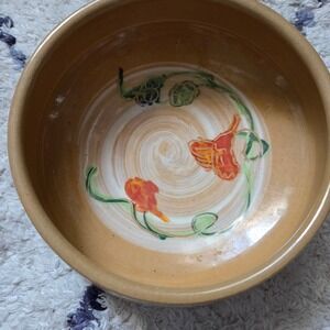 Crockett‎ Pottery Hand Painted Floral Ceramic Bowl Decorative Serving Dish